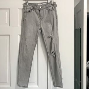 ELAN gray distressed jean size med